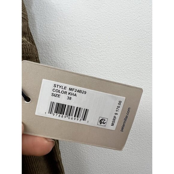 Peter Millar Superior Soft Corduroy Five Pocket Pants Men’s Khaki Sz 38 NWT - Picture 12 of 14